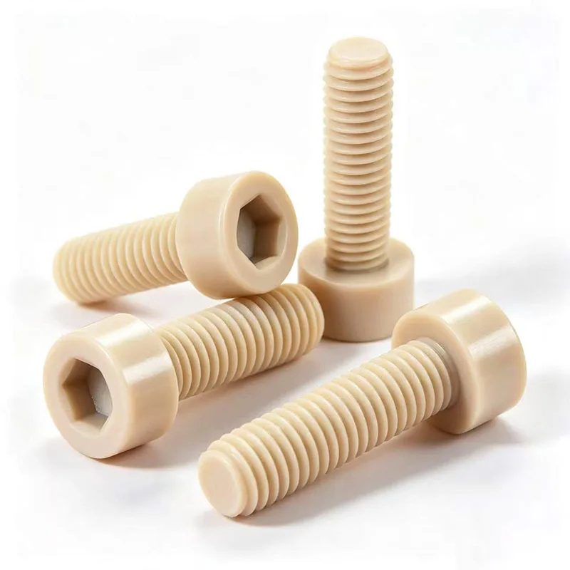 1/2Pcs M2 M2.5 M3 M4 M5 M6 M8 M10 PEEK High-Strength-Temperature Resistant Hexagon Hex Socket Smooth Cap Head Allen Screw Bolt