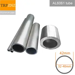 Aluminum round tube 6061 T6 6063 T5 outer diameter 42mm inner 18-40mm wall 1mm-5mm Hard straight aluminum pipe thin thick wall