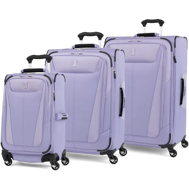 Softside Expandable Carry on Luggage with 4 Spinner Wheels, Lightweight Suitcase, Men and Women, , Compact Carry