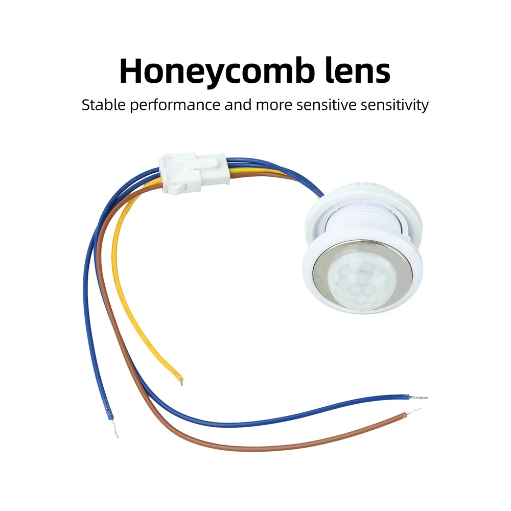 diymore AC 85-265V Einstellbare Zeitverzögerung 40mm LED PIR-Detektor Infrarot-Bewegungssensor-Schalter DIY Elektronik-Kit – Detail 3