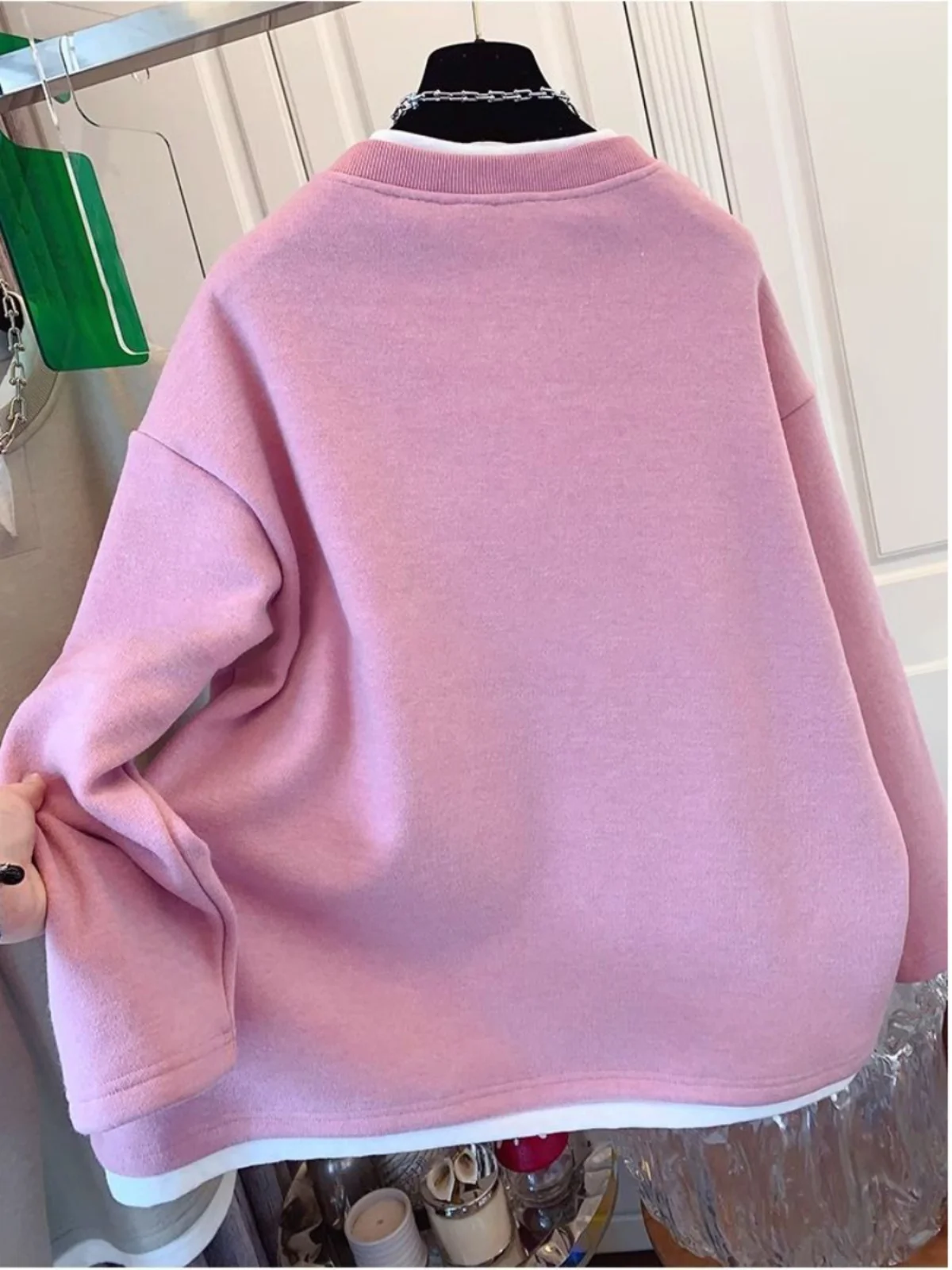 تي شيرت مريح برقبة دائرية على الطراز المريح، طبقة أساسية فضفاضة للنساء، ملابس داخلية للربيع والخريف، النسخة الكورية، تي شيرت ...