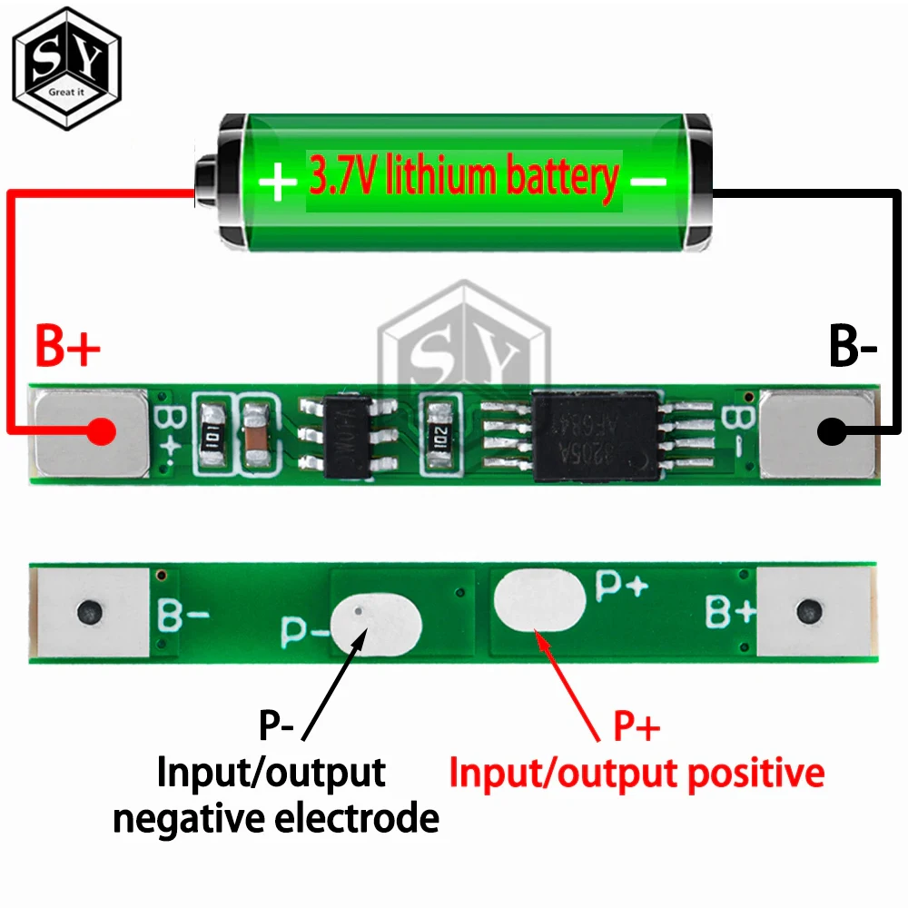 1/5/10PCS 1S 3.2V 3.7V 3A LiFePO4 / Lithium Li-ion BMS PCM Battery Protection Board Pcm For 18650 32650 Battery Packs