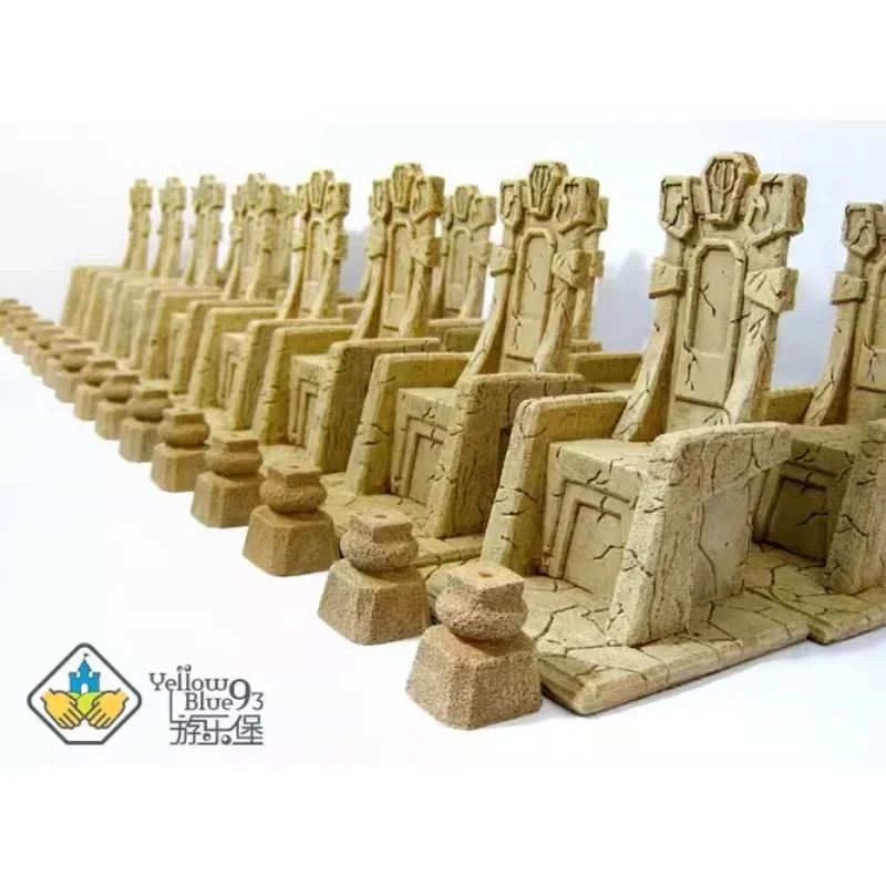 Saint Seiya-Mito de tela, rey del mar, Poseidón, trono de resina, Color piedra, modelo de Anime, figura de acción, caballeros del zodiaco, 20CM de alto