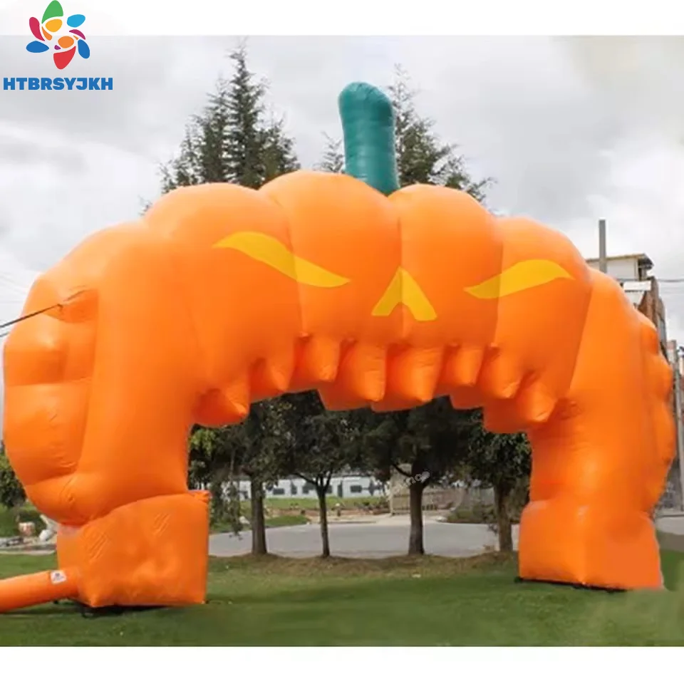 

The new giant inflatable pumpkin arch, the arc-shaped decoration for Halloween events and festivals