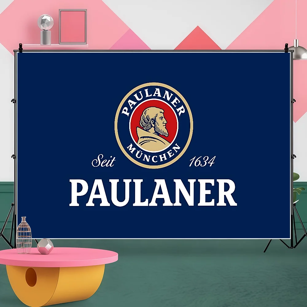 الألمانية البيرة P-Paulaners خلفية الصبي الأطفال حفلة عيد ميلاد الديكور راية الكرتون التصوير خلفية ملصق