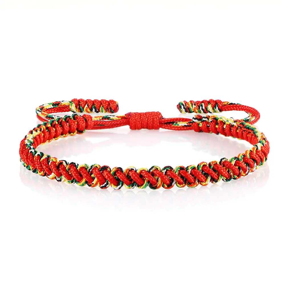 men bracelet adjustable Waterproof Wax String Bracelet for Women Men Handmade Woven Tibetan Buddhist Bracelet Friendship Lucky P