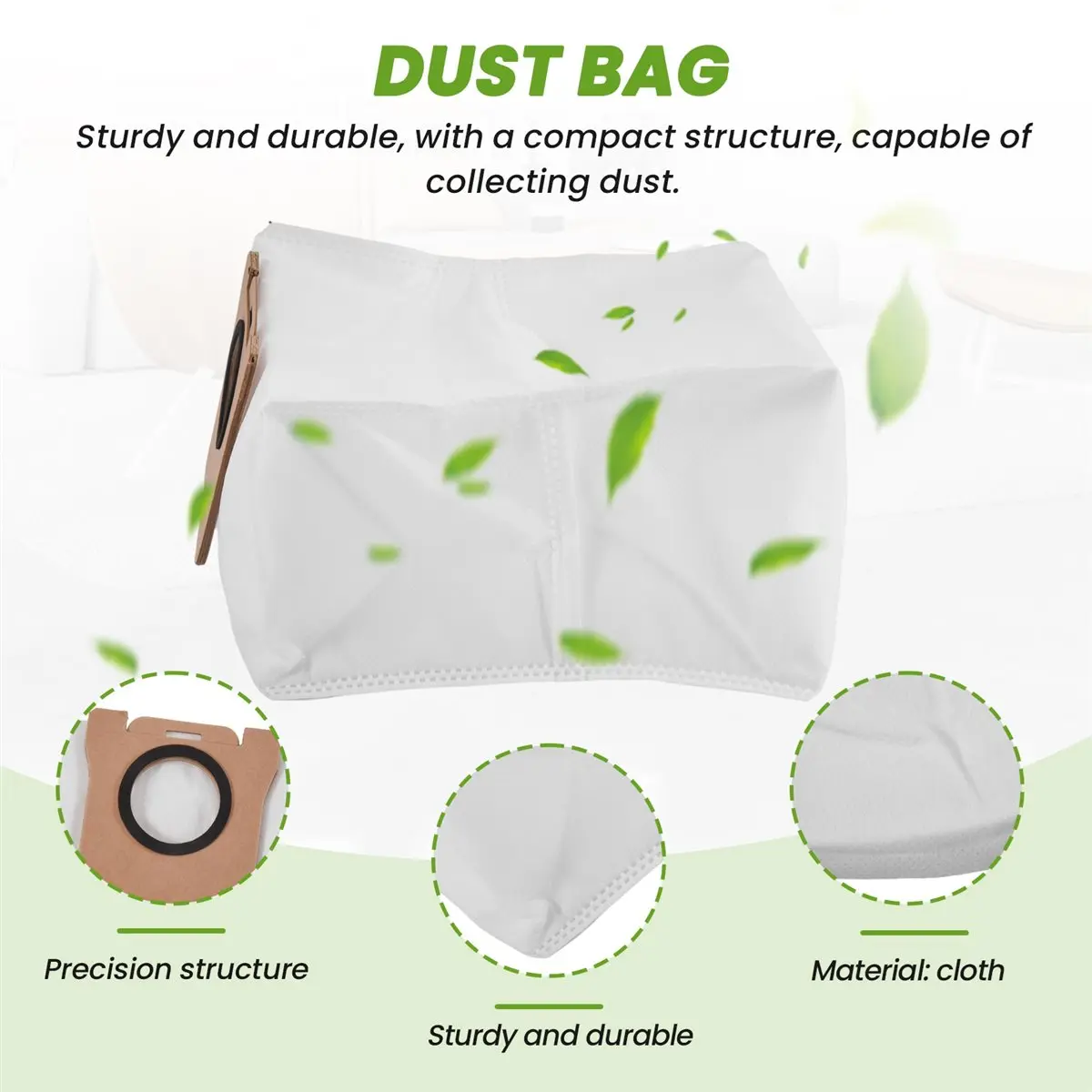 wilwill 12pcs Fit for Xiaomi Robot Vacuum X20+/X20 Plus Replacement Parts Accessories Dust Bag