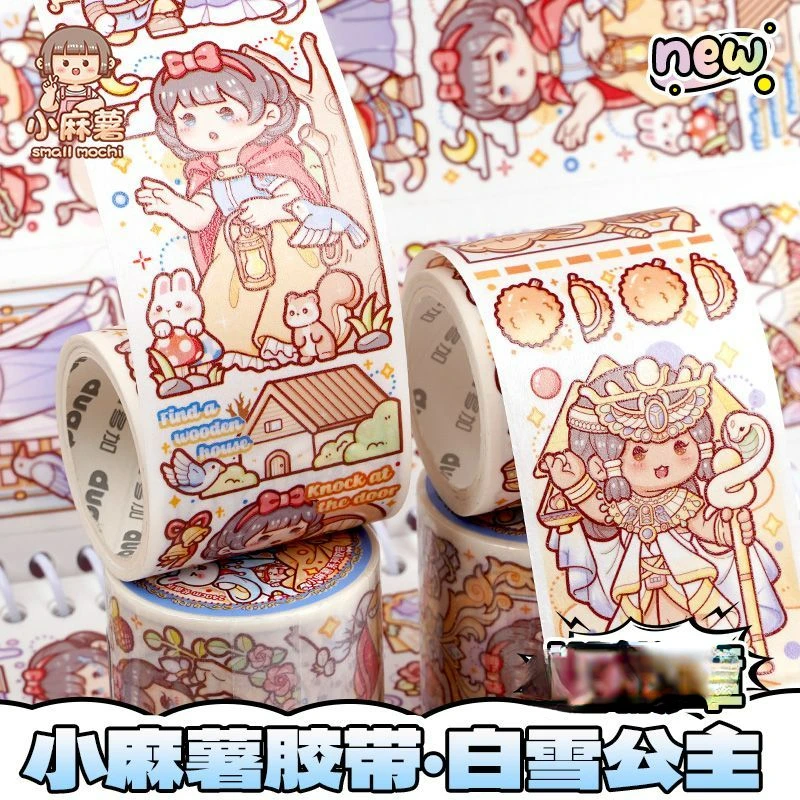 small mochi New Product Princess Tape Sticker Guide Handbook Material Cute Meatball Style and Paper Tape