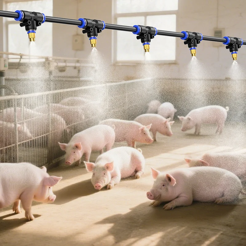 

Cooling spray system Piggery farm spray cooling humidification special equipment spray head