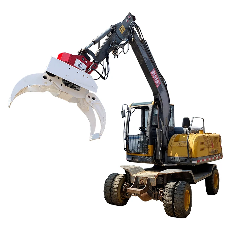 High Performance 360 Degree Rotating Hydraulic Timber Grapple with Saw for 12 18 Ton Excavators Professional Forestry Tool