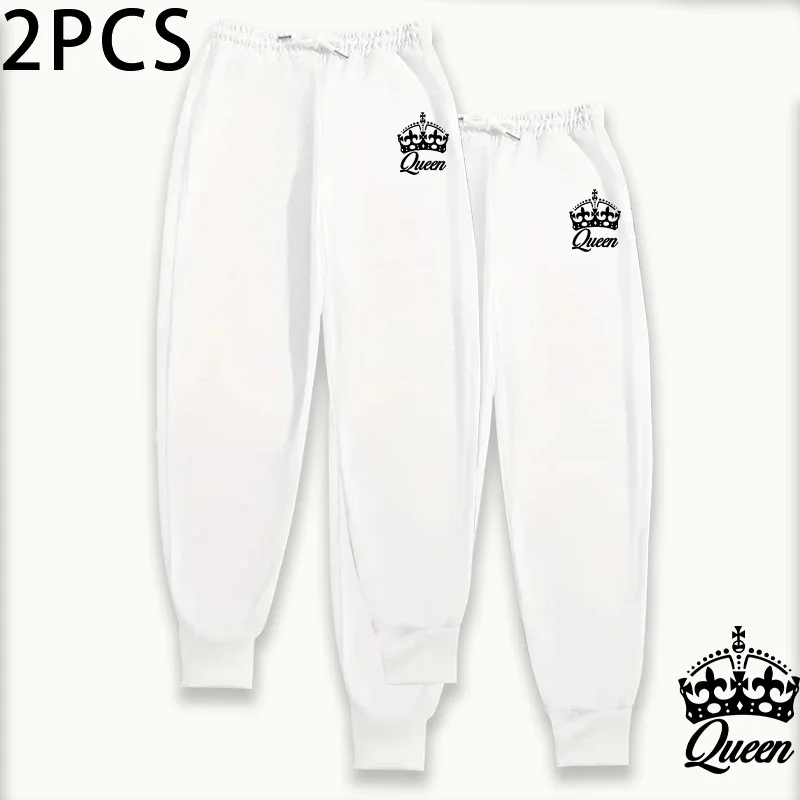 2025 New Womens Joggers 2 Piece Set Fleece Lined Sweatpants Fall Winter Thermal Lounge Pants Comfort Fit Trousers 2packs Bottoms