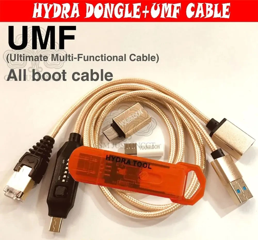 Hydra Dongle, Key for All HYDRA Tool, Softwares + UMF All Boot Cable Set (EASY SWITCHING)