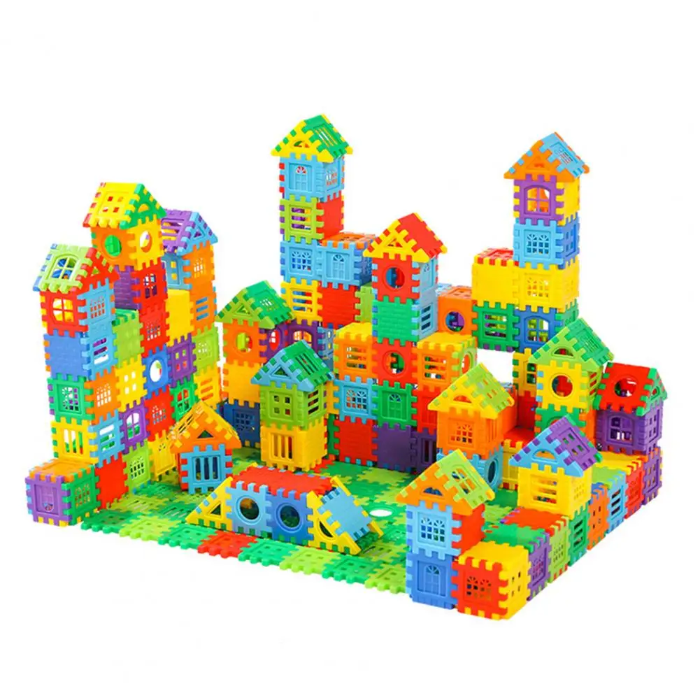 Waffle Construction Toy Waffle Blocks Construction Toy Set for Kids Creative Building Blocks Learning Toys Children's