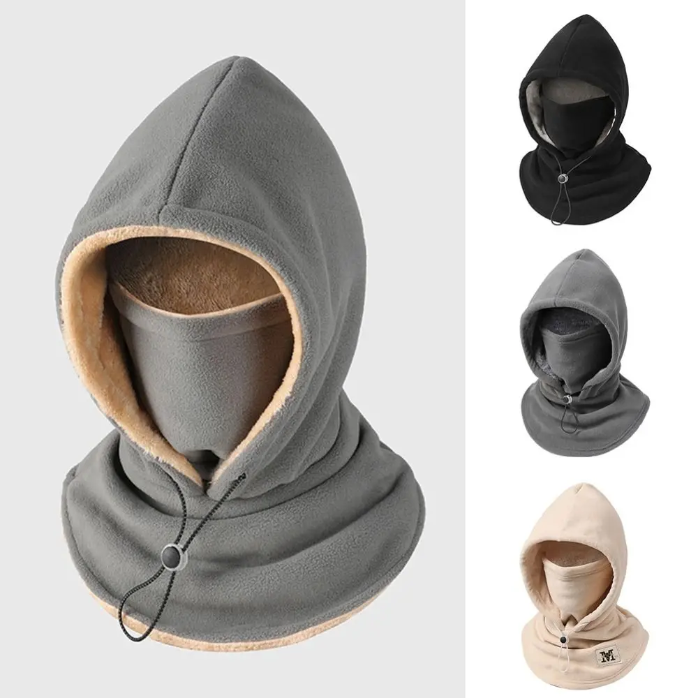 Fashion Winter Beanies Hat Thickned Windproof Pullover Hats Cold Proof Outdoor Riding Sets Ear Protection Cap Women Men