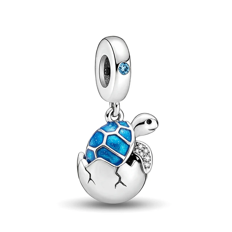925 Sterling Silber Exquisite Niedliche Himmel-Land-Meer-Tier-Serie Charm-Anhänger für Armbänder DIY Hochwertiger Damenschmuck – Detail 28