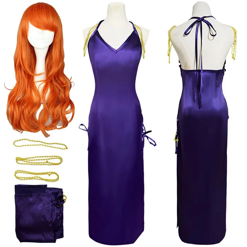 

Nami Cosplay Fantasy Sexy Dress Wigs Costume Anime Pirate Costume Disguise Adult Women Roleplay Fantasia Outfit Female Halloween