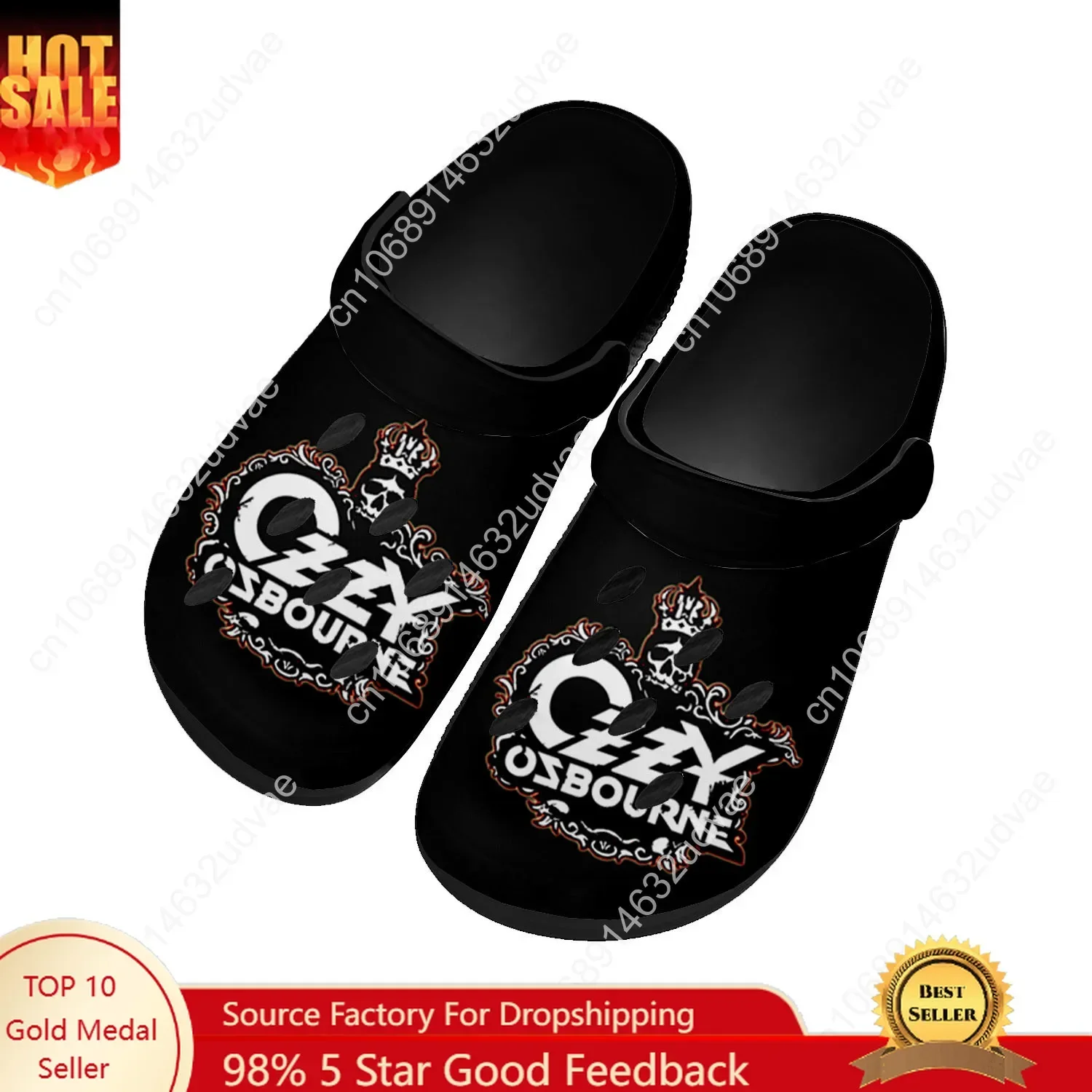 

Ozzy Osbourne Water Shoes Mens Womens Comfortable Fashion Home Garden Clogs Customizd Sandals Beach Breathable Hole Slippers