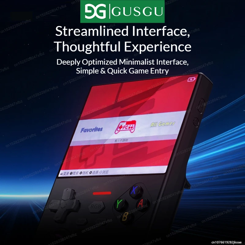 GUSGU H7 휴대용 게임 콘솔 4.5인치 IPS 64비트 리눅스 시스템 내장 레트로 에뮬레이터 플레이어 4000mAh 장시간 대기 64G/128G 옵션
