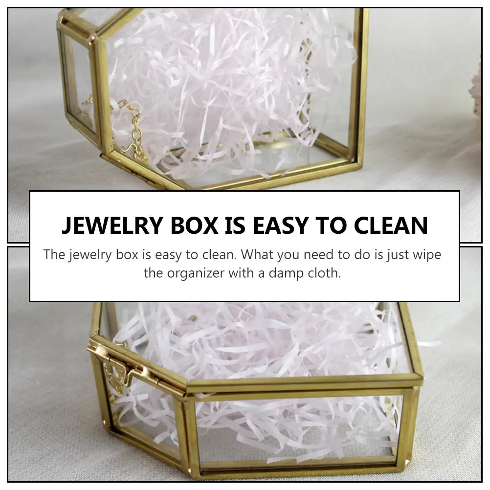 

1 шт. Премиум-класса прозрачная стеклянная шкатулка для украшений с дизайном в виде сердца, роскошный европейский стиль, витрина для демонстрации ювелирных изделий для свадебных колец и серег