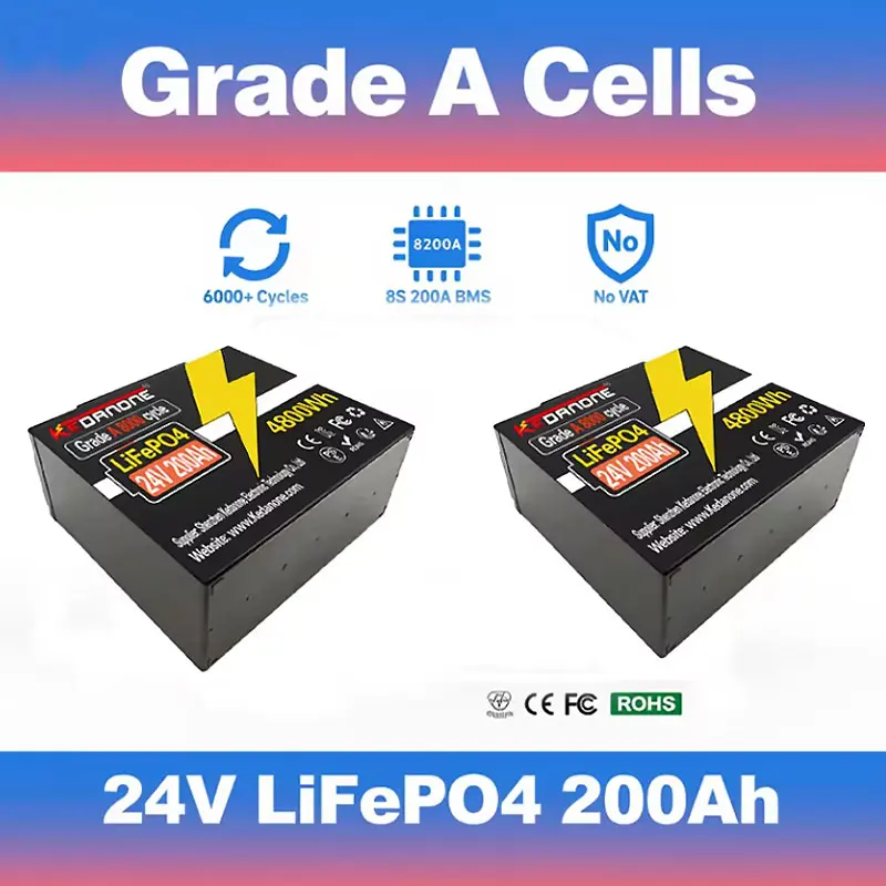 

LIFEPO4 24V 32700 220AH Battery Is Integrated with BMS 200A for Solar External Rechargeable Network Lithium Iron Phosphat️️