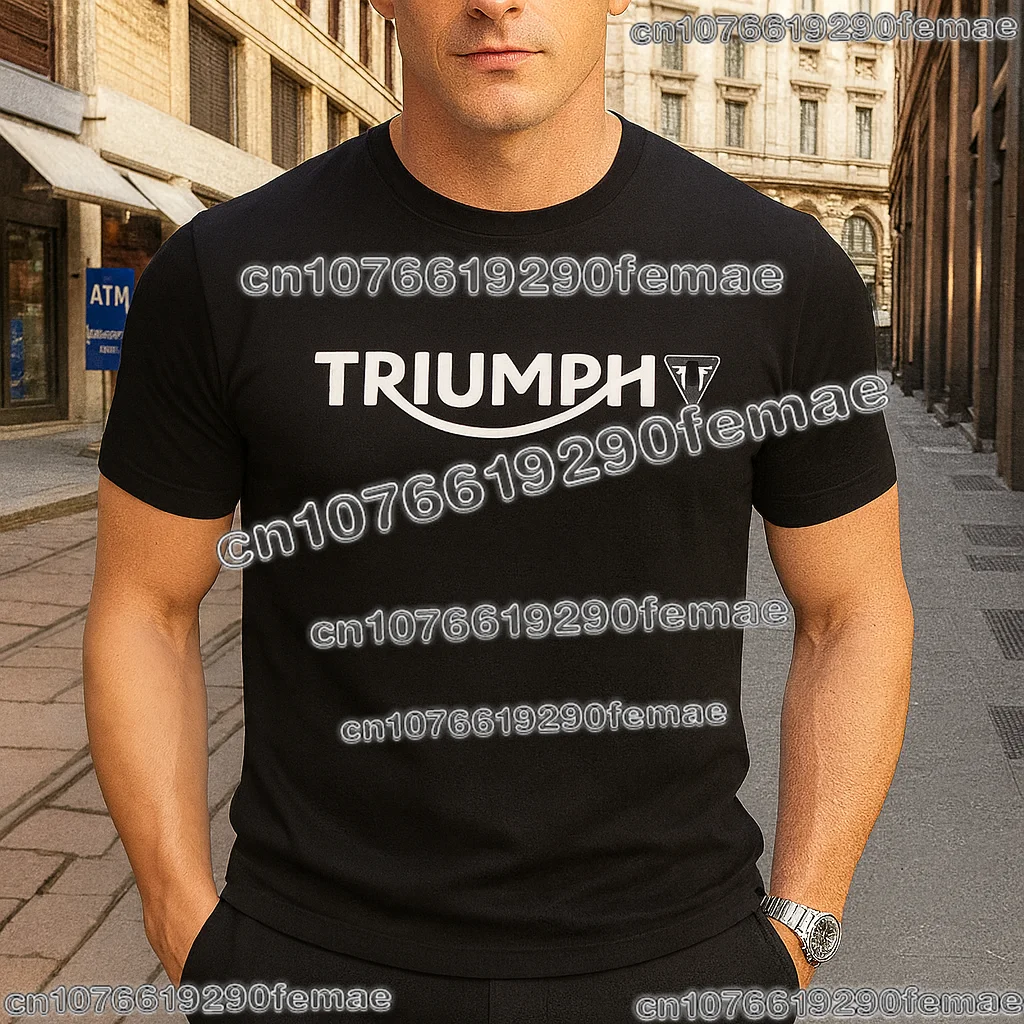 

2026 Triumph мотоциклетная хлопковая футболка высокого качества, повседневная уличная мода, байкерский стиль, удобный повседневный топ для гоночных фанатов