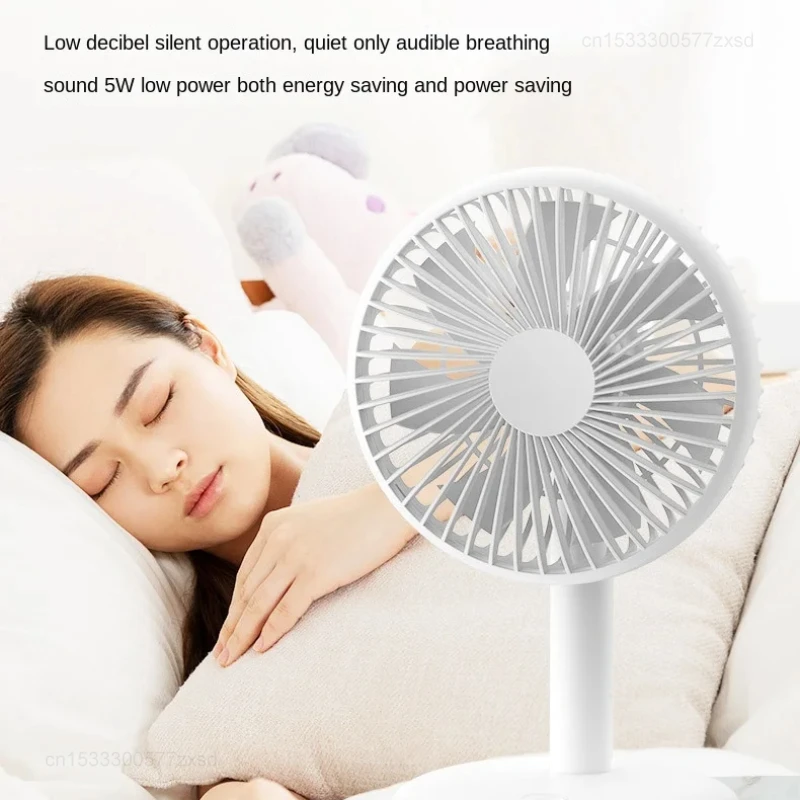 Xiaomi-ventilador de escritorio portátil, dispositivo plegable de Bajo decibelio para acampar al aire libre, refrigeración de larga resistencia, ajustable, recargable, a pequeña escala