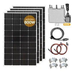 panel fotowoltaiczny Zestaw elektrownie balkonowych 800W panele słoneczne z falownikiem Deye 600W wodoodporny system solarny do kompletny zestaw domu Solar Panel System 220V / 230V