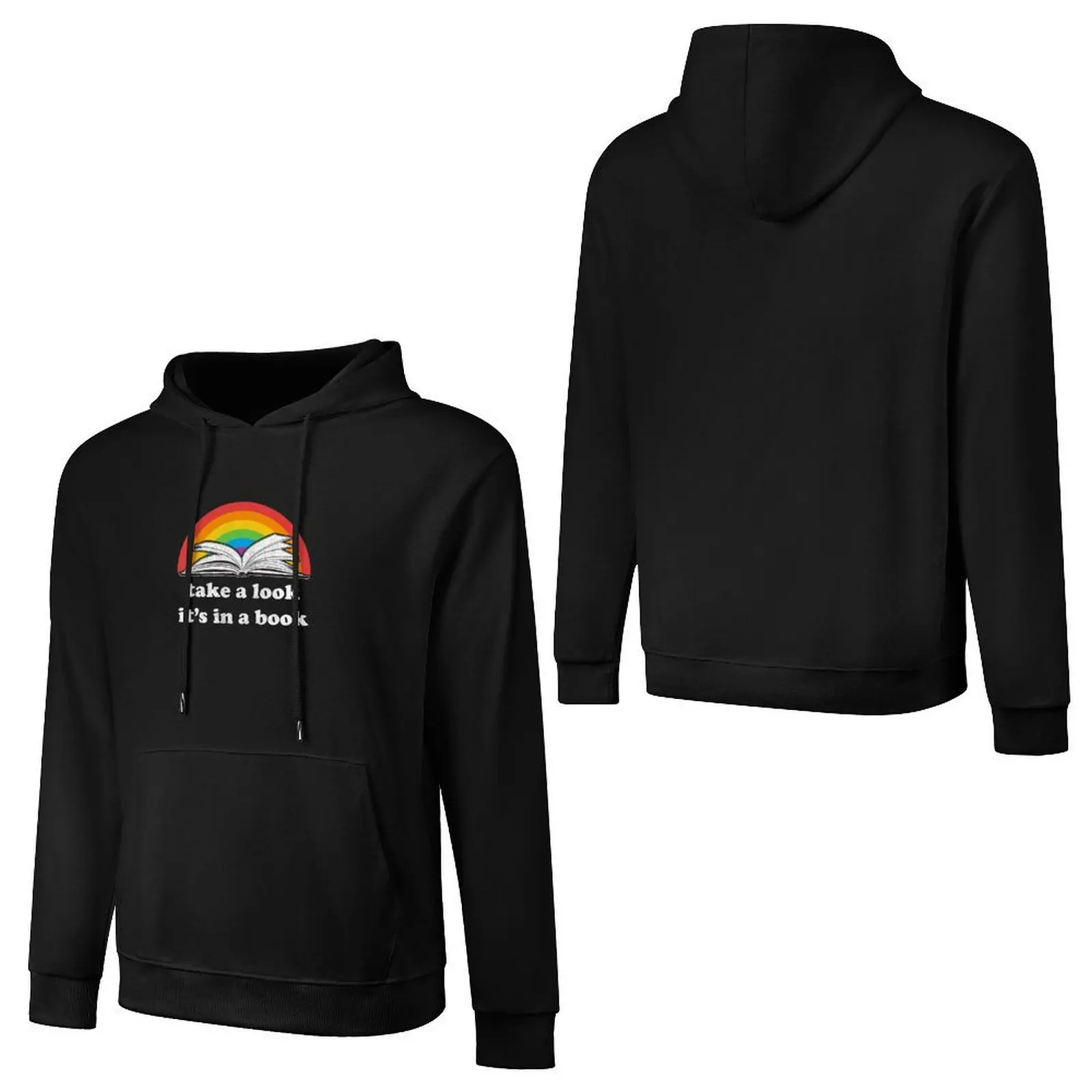 Take a look, its in a book - Retro inspired Reading Rainbow Pullover Hoodie hooded shirt anime clothing new in hoodies