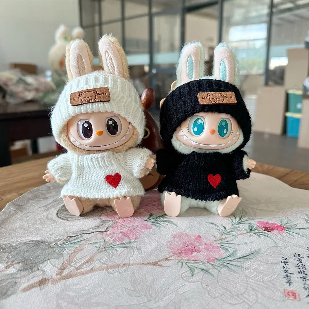 

(Only clothes) 17cm For Labubu Doll Clothes Fashion Clothes Hoodies Doll Clothes Color Match Hoodies Dolls Accessories