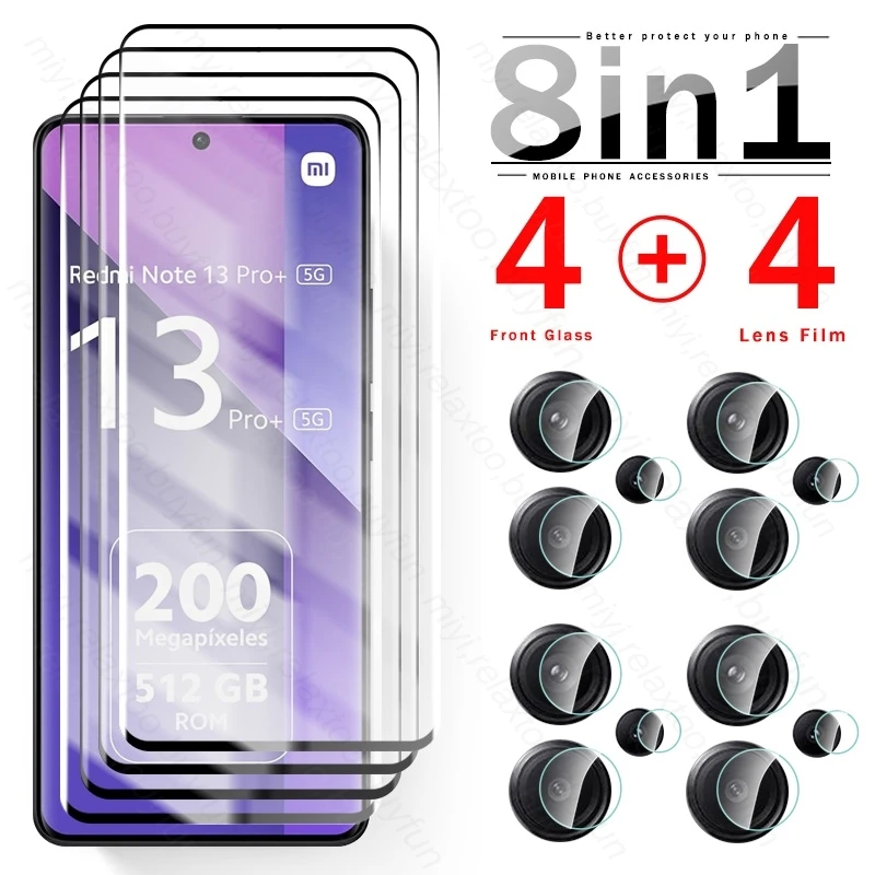 Tempered Glass Screen Protector For Xiaomi Redmi Note 13 Pro+ 5G Camera Protective Glass Redmy Note13 Pro 5G 4G Not 13 Pro Plus