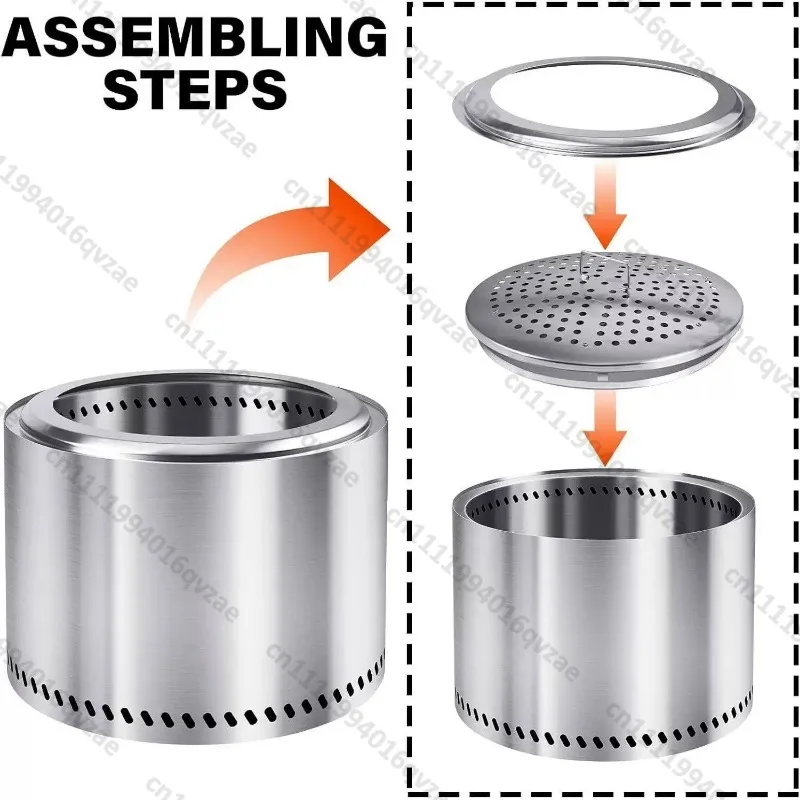 Secondary Burning Smokeless Courtyard Camping Firewood Stove Portable Folding Outdoor Barbecue Bonfire Stove