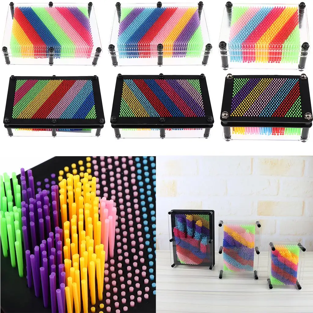 3D Pin Impression Hand Mold Art Board Large Plastic Needle Painting Model Handmade Toys for Creative Play