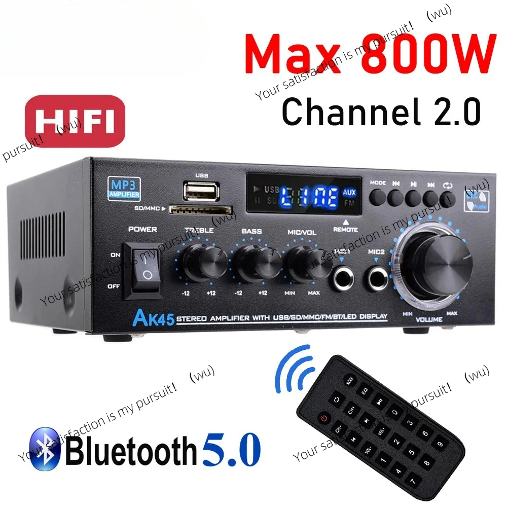 

Woopker AK45 HiFi цифровой усилитель максимальная мощность 90Wx2 канал 2.0 Bluetooth объемный звук AMP динамик для домашнего автомобиля