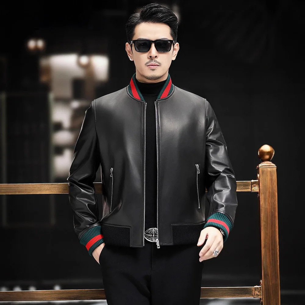 

Tcyeek куртка из натуральной овчины, мужская весенне-осенняя одежда, мужское пальто, новые пальто, модные пальто 2021, Jaqueta De Couro