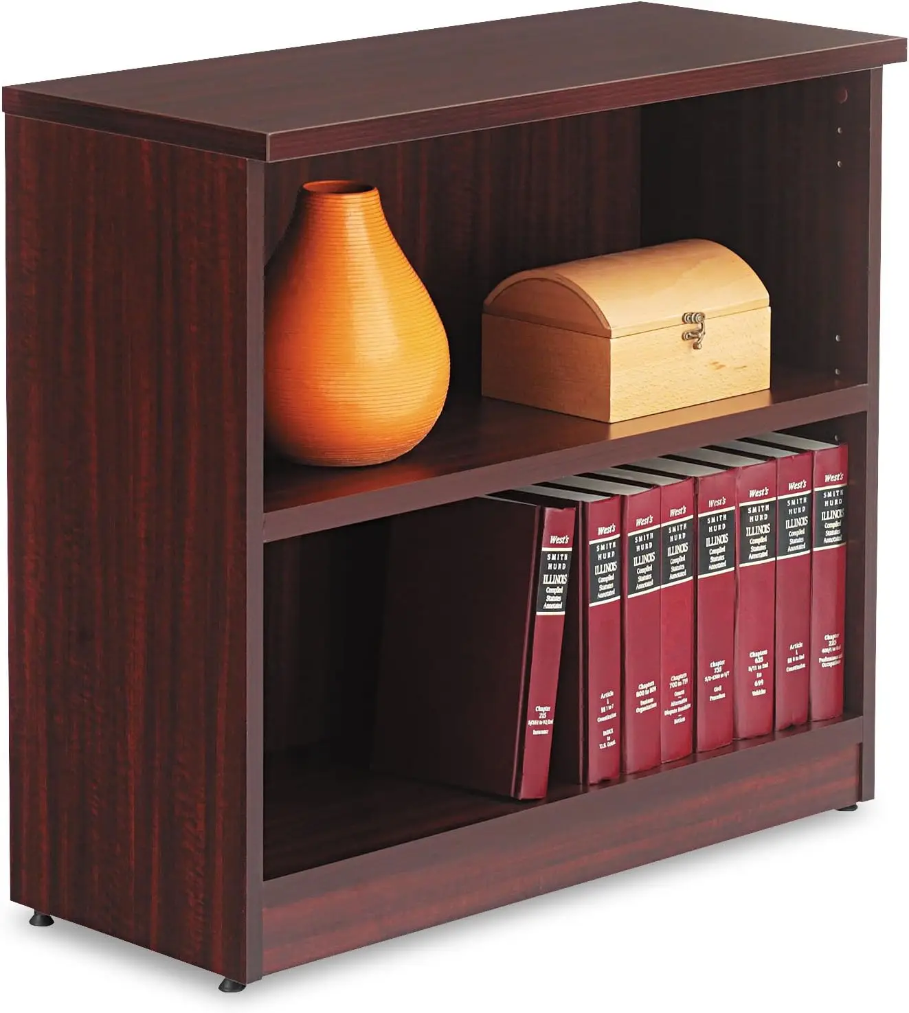 

VA633032MY Valencia Bookcase, 2-Shelf, 31-3/4 x 14 x 29-1/2, Mahogany