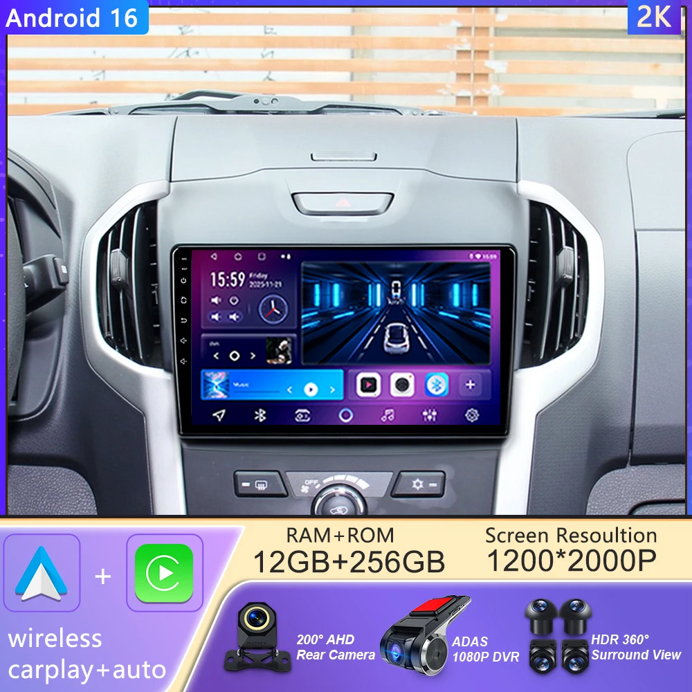 For Chevrolet TrailBlazer 2 2012 - 2016 For Isuzu D-MAX 2 2012 - 2018 Android Car Multimedia Player Carplay Auto Radio GPS 2din