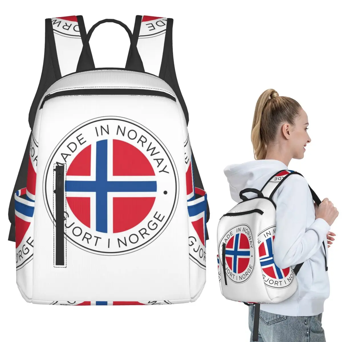 

Рюкзак с флагом Норвегии, студенческая сумка для книг, детская школьная сумка, сумки на плечо для ноутбука, сумки для мальчиков и девочек