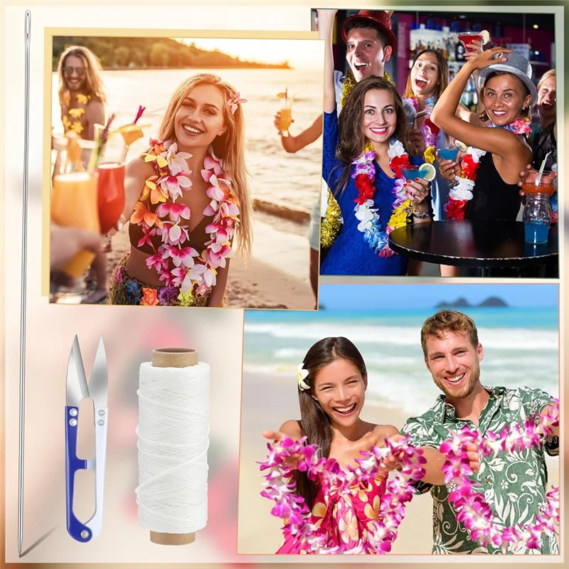 

Набор игл Lei, 13 шт., включая 6 длинных игл из нержавеющей стали, 6 шпагата, 1 швейные ножницы для изготовления гирлянд своими руками, календулы