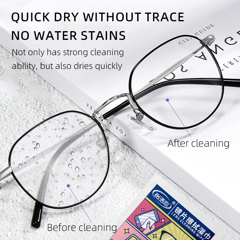 Disposable Cleaning Wipes Portable Independent Packaging Glasses Wet Towel Phone Car Mirror Camera Lens Individual Wipin Cloth