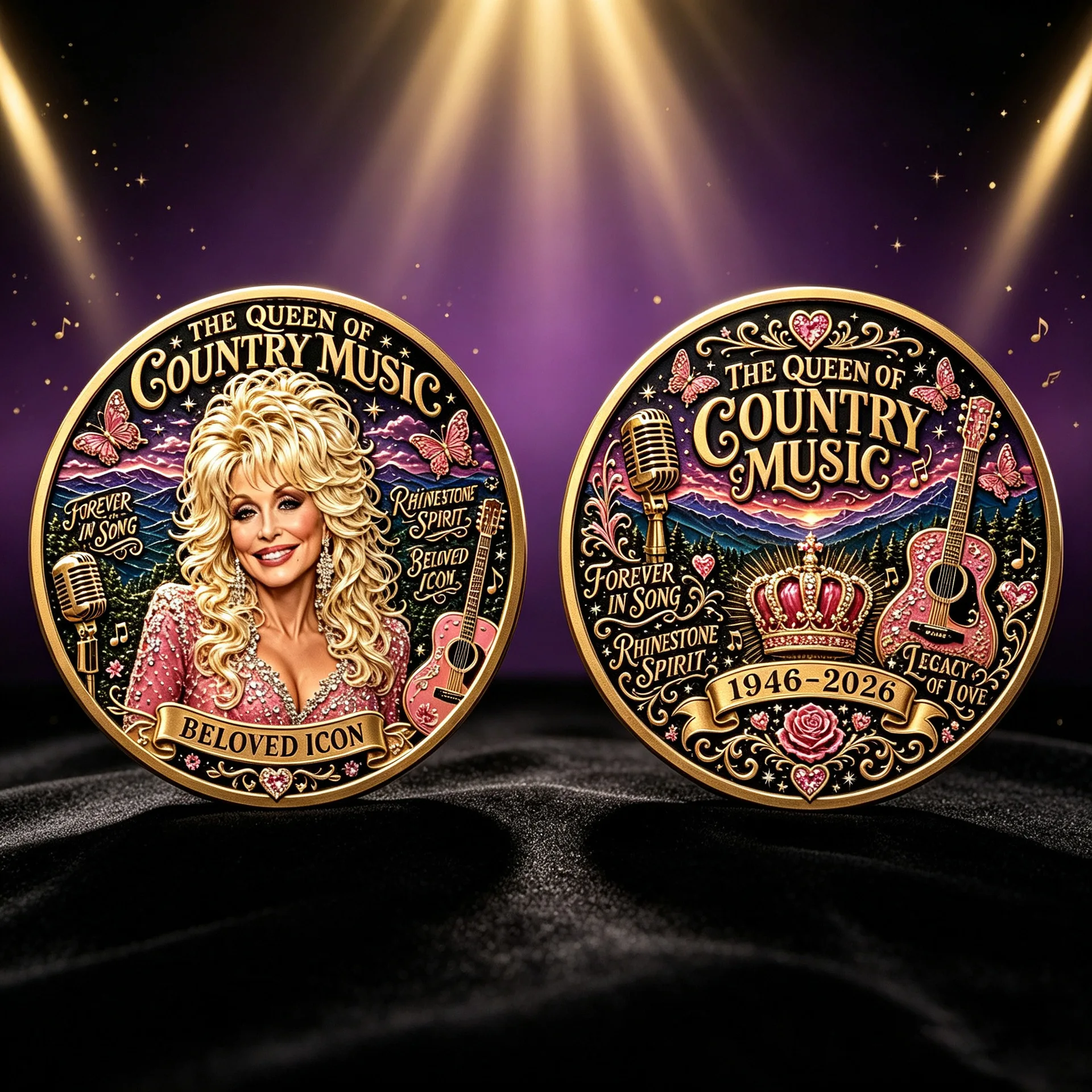 Country Music Queen Themed Commemorative Coin Parton Commemorative Coin Souvenir