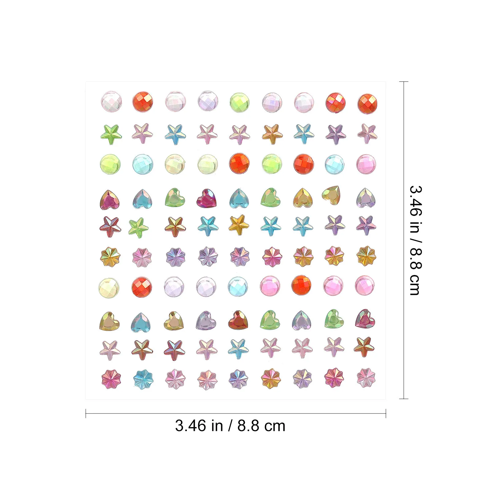 Rhinestone Face Stickers – Star Moon Glitter Stickers for Festival Makeup, Body Art & Craft Decoration