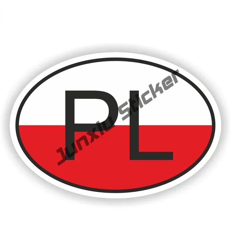 Creative Polart Stickers Polish Flag Crest & Heart  Poland Vinyl Stickers Car Body Window Decal Car Accessories KK13cm