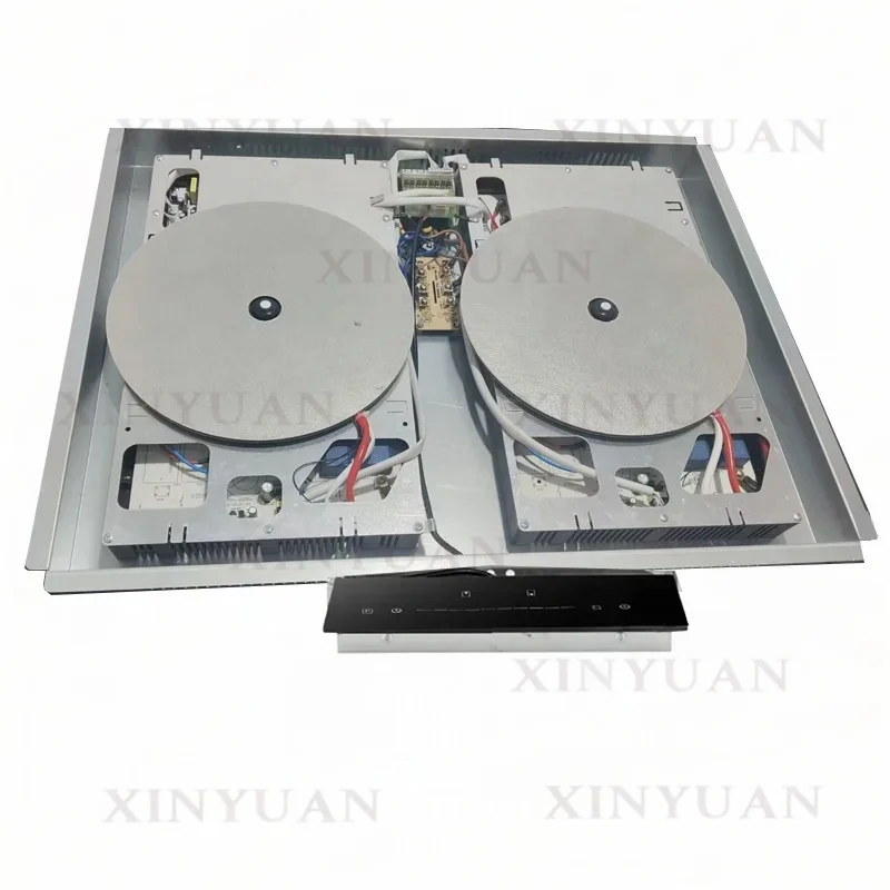 Induction Cooktop, 2 Burners Hidden Invisible Design with Touch Control Panel, Installable Under Granite, Marble and Quartz Ston