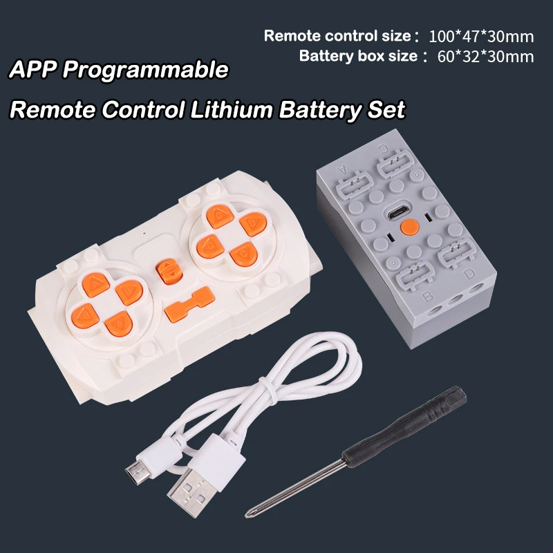 6.0 APP 7.4V Technical Electronic 2.4G Bluetooth Lithium Battery Power Compatible Legoeds PF MOC System for Motor Toys Car DIY
