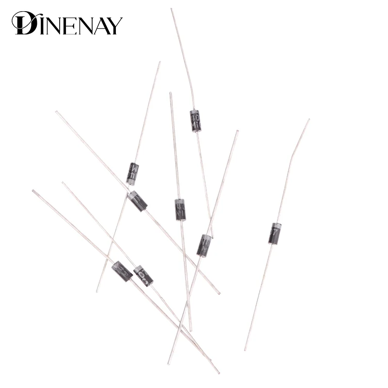 50Pcs Completely New Schottky Rectifier Diodes 1N4001 1N4002 1N4004 1N4007 Direct Insertion Rectifier Diodes DO-41 1A 50V-1000V