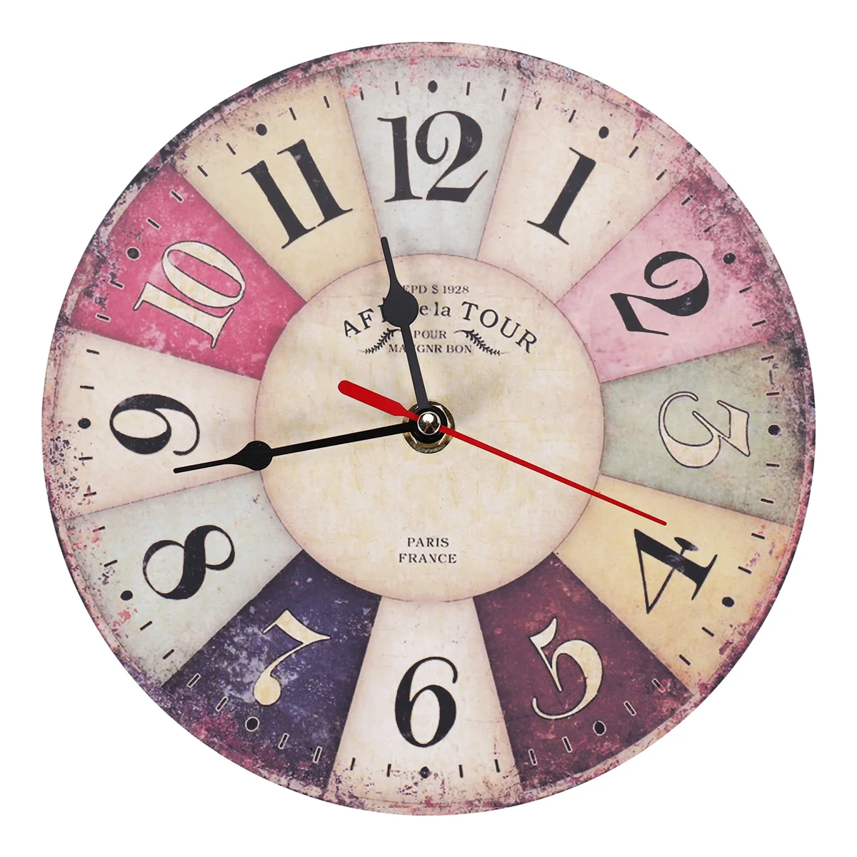 

New Timelike Wooden Wall Clock Modern Design Vintage Rustic Shabby Chic Home Office Cafe Decoration Art Large Watch