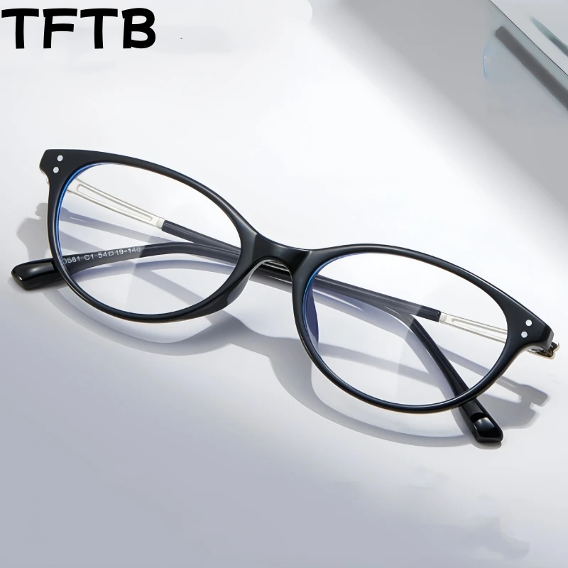 

TFTB Fashion Trend Women's Cat Eye Glasses New Retro Oval Ultralight Retouch Face Optical Prescription Eyeglasses Frame 210581