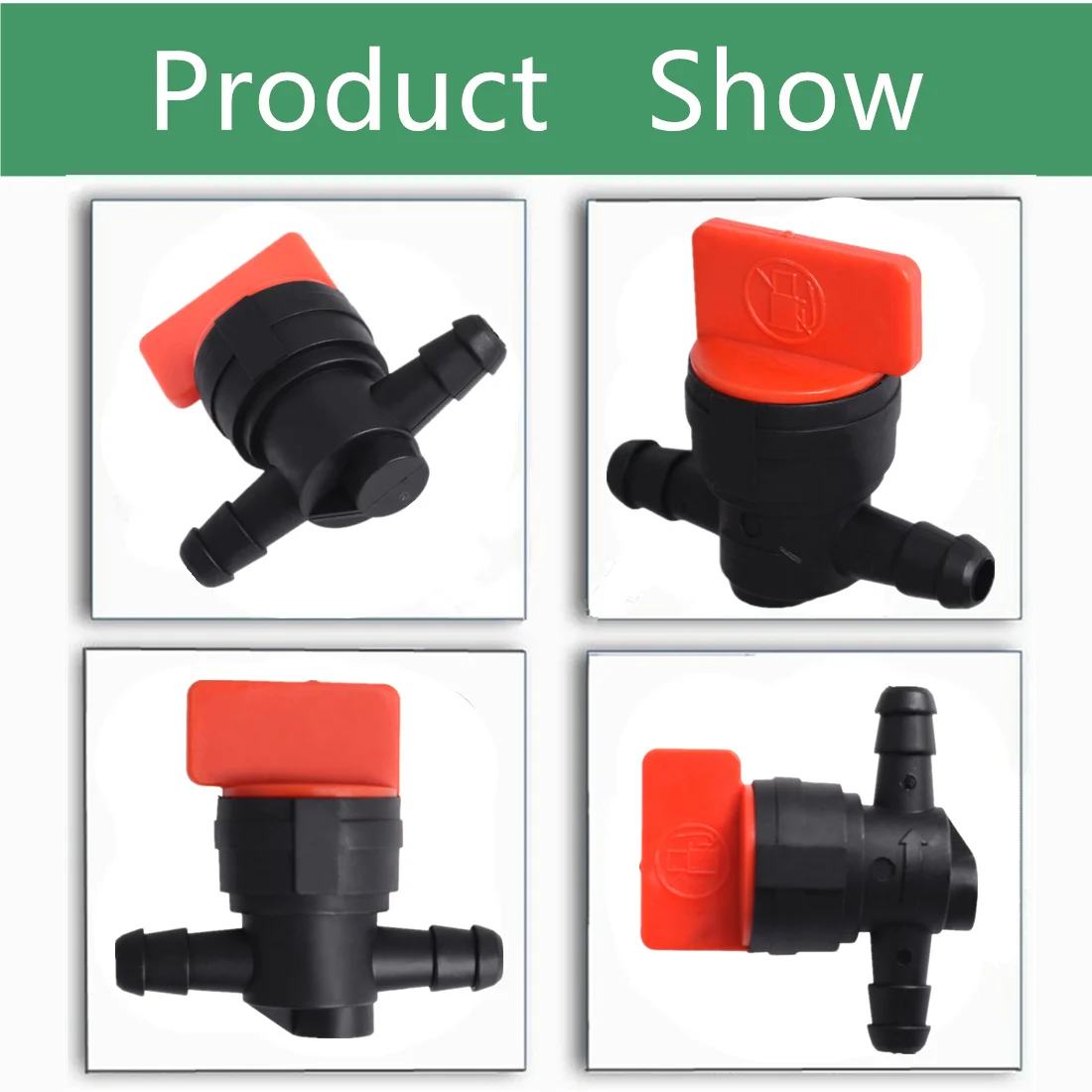 10 x 1/4 in-Line Straight Fuel Shut-Off/Cut-Off Valves 494768 Replacement for 1/4 ID Fuel Line Lawn Mower