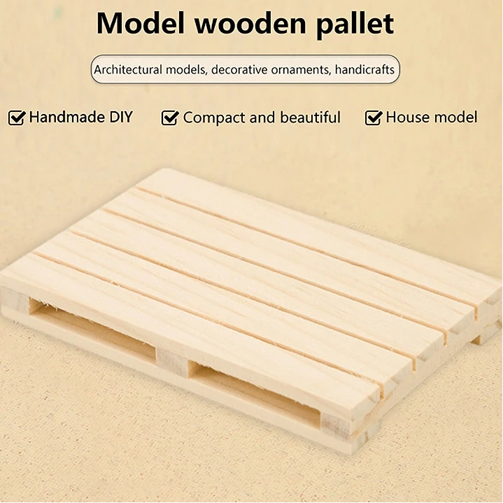 Cup Coaster Pot Mat 1 Pc 12*8*2cm Mini Wooden Pallet Beverage Coasters Insulation Pad