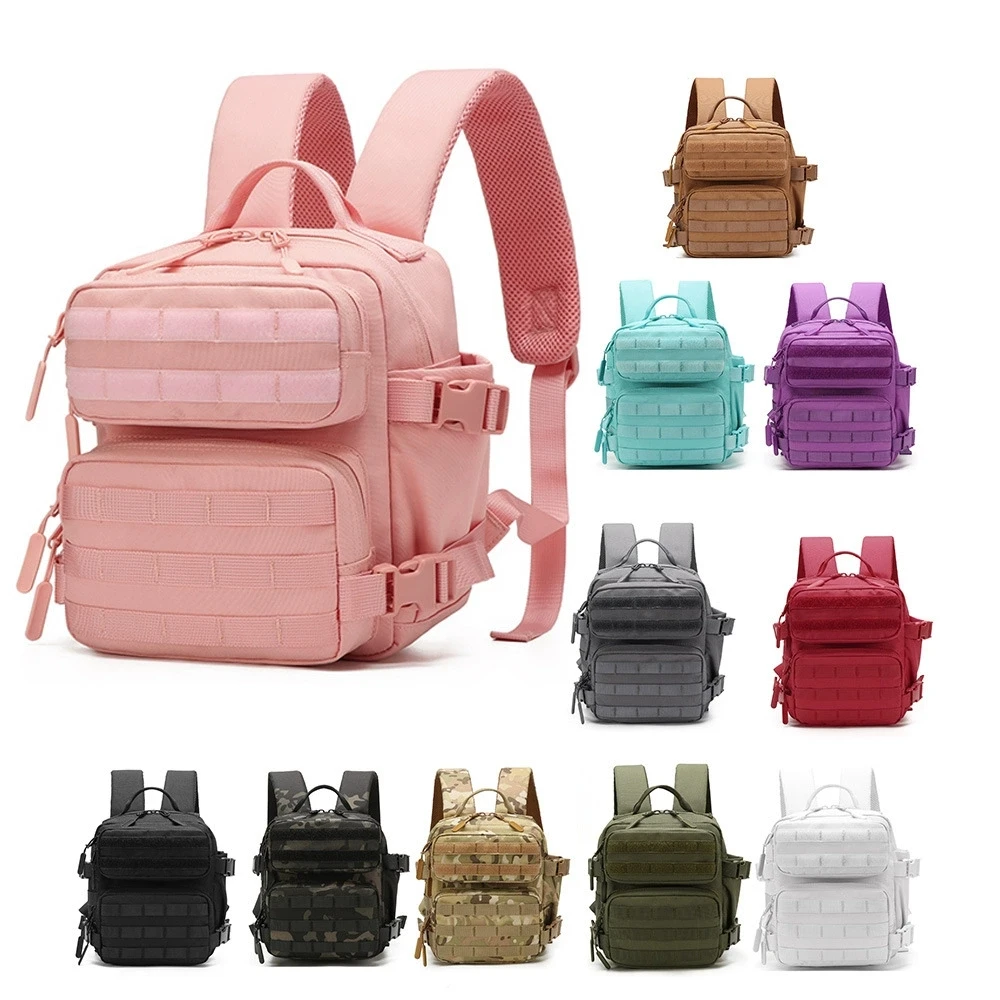 9L Mini Tactical Backpack for Women Camping Hiking Sports Gym Bag Daily Travel Athlete Fitness Rucksack with Bottle Holder